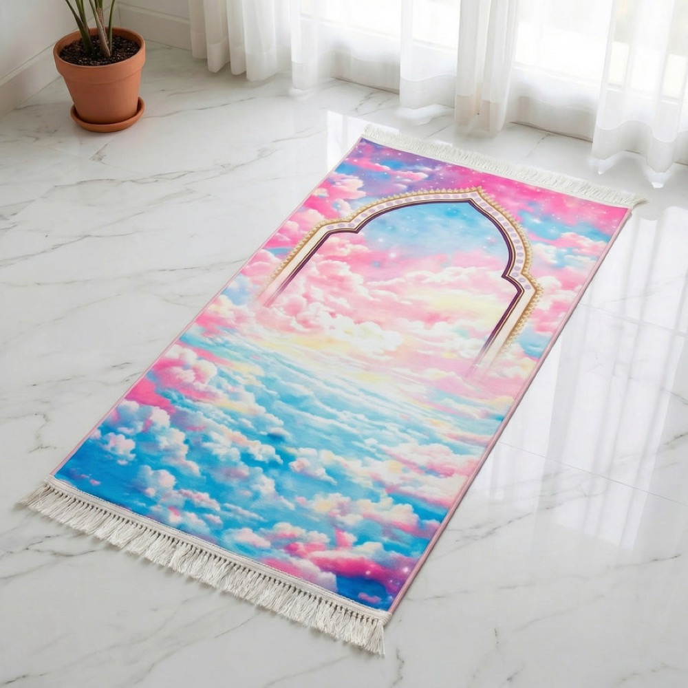 Sajada padded prayer mat with a mosque arch design